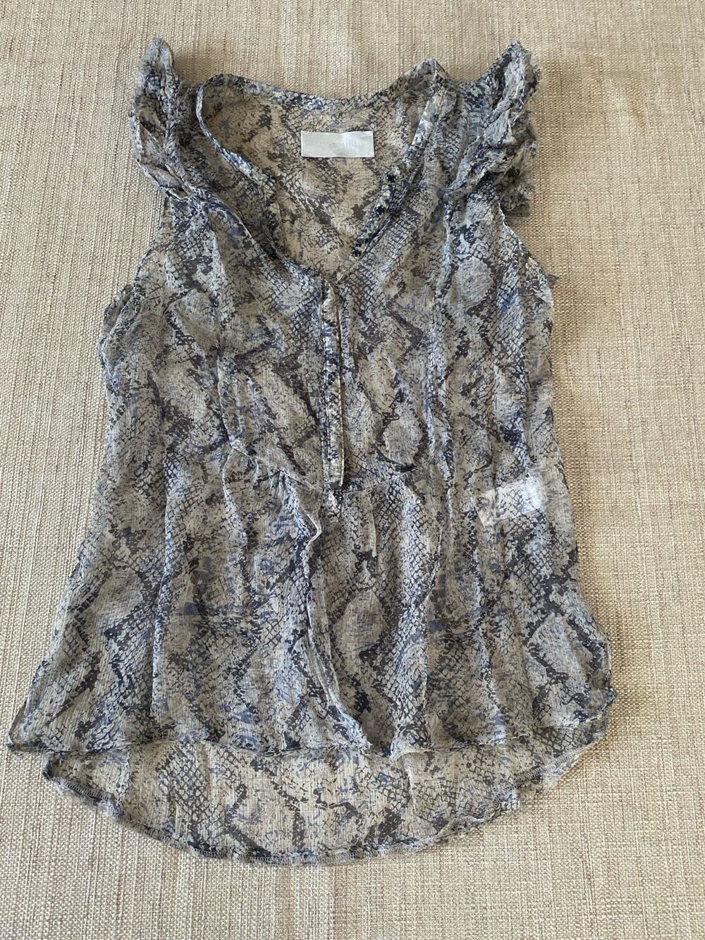Zadig & Voltaire Silk Blouse Beige Size S International